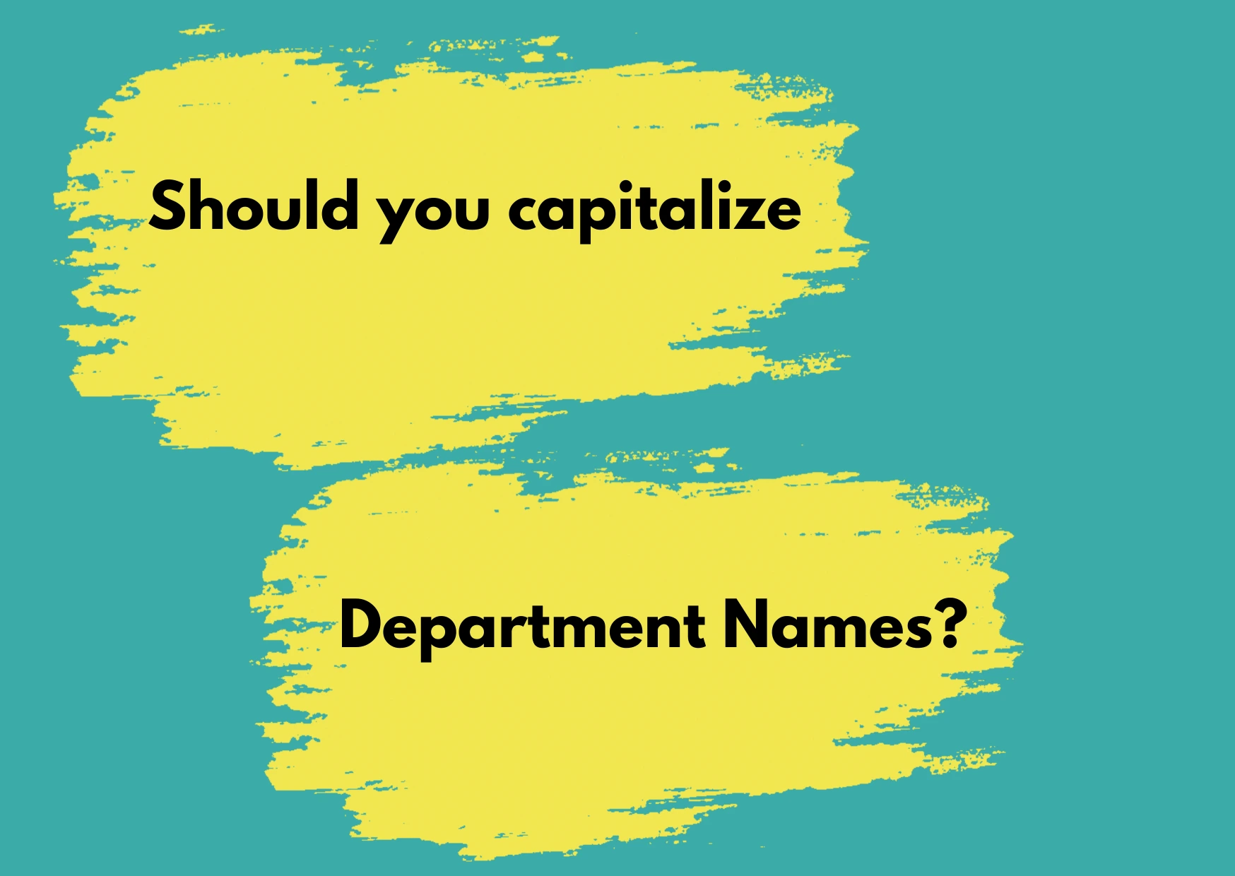 should human resources department be capitalized
