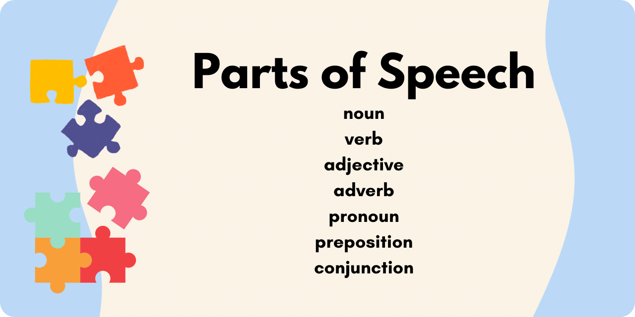seven parts of speech