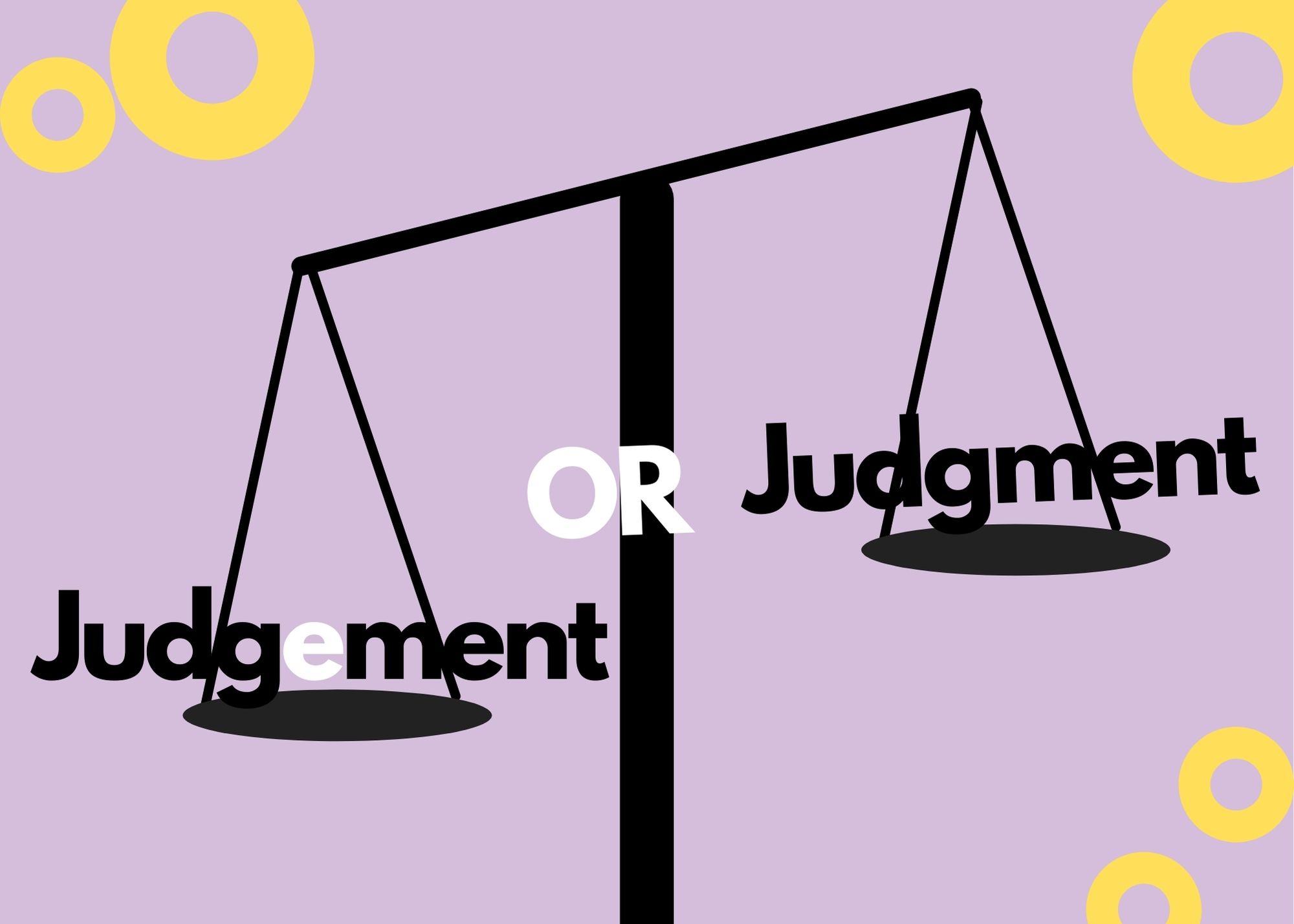 Words Judgement or Judgement on a scale