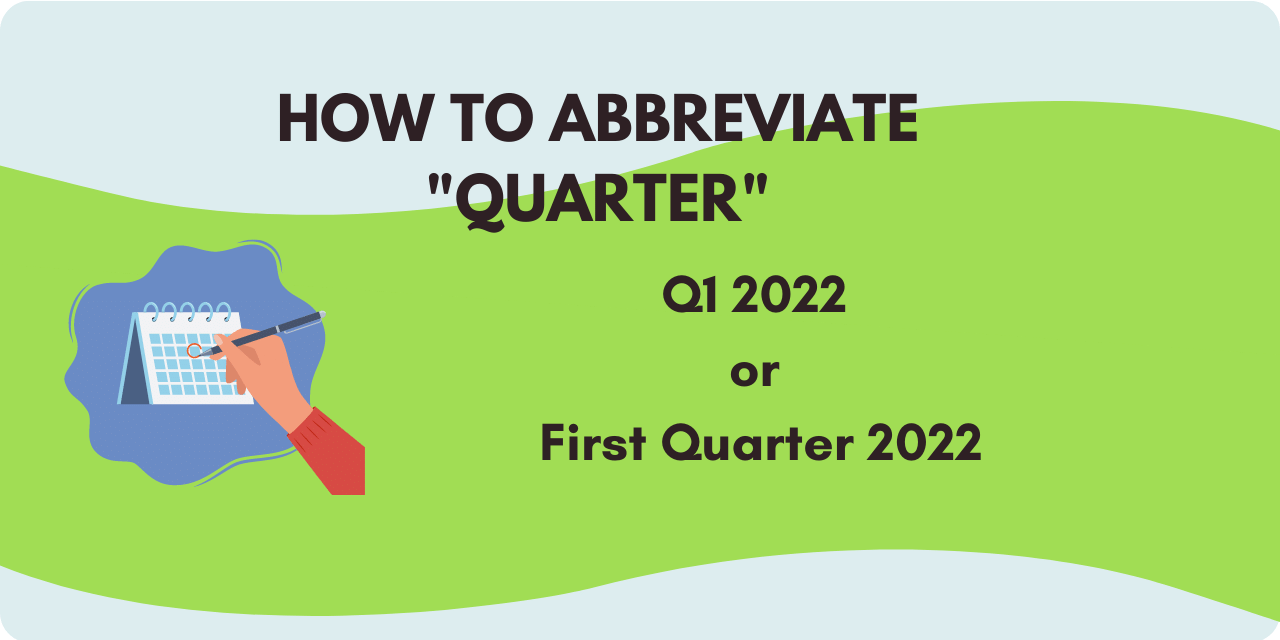 How to abbreviate quarter