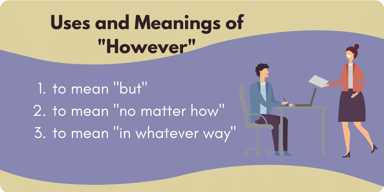 meanings and uses of however