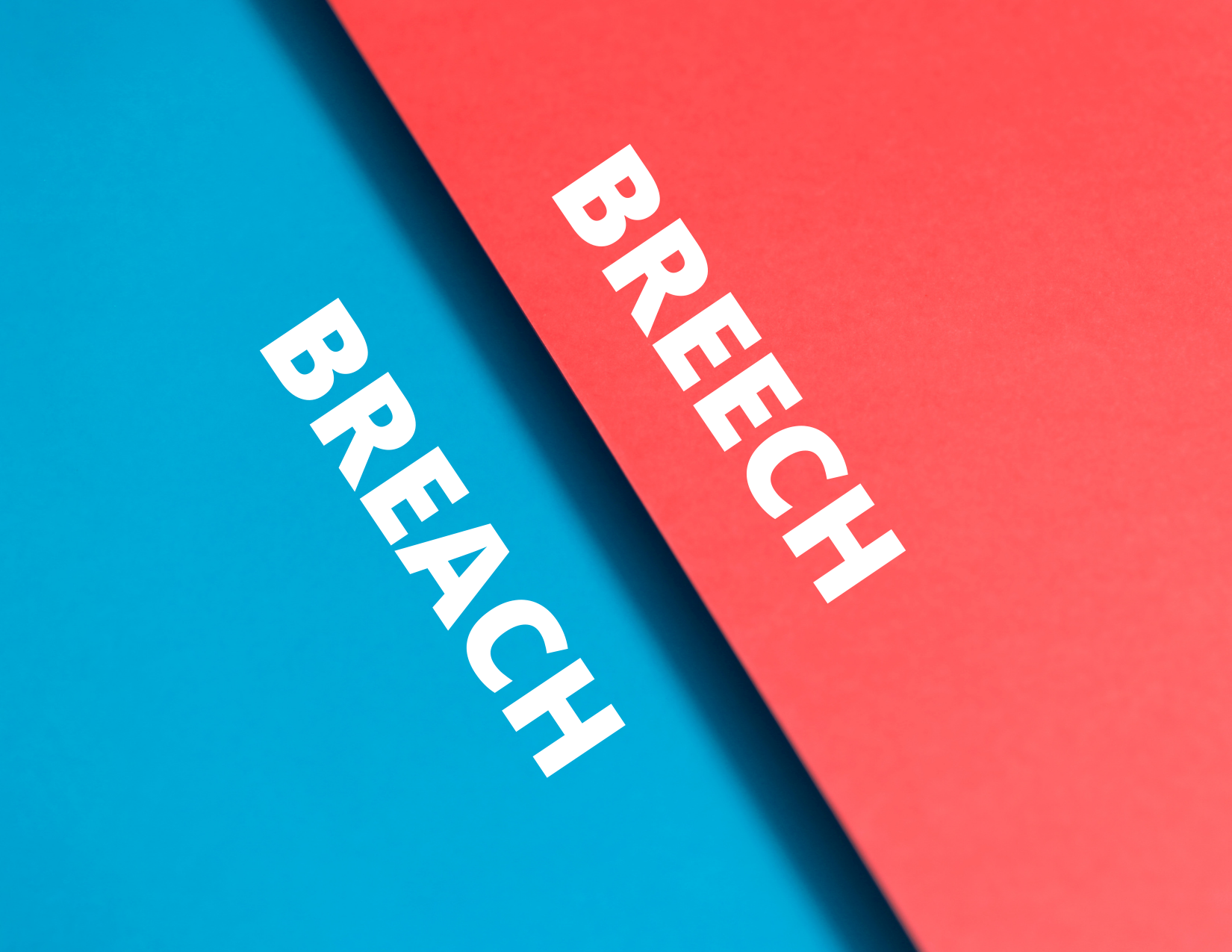 A two-tone graphic with the words Breech or Breach